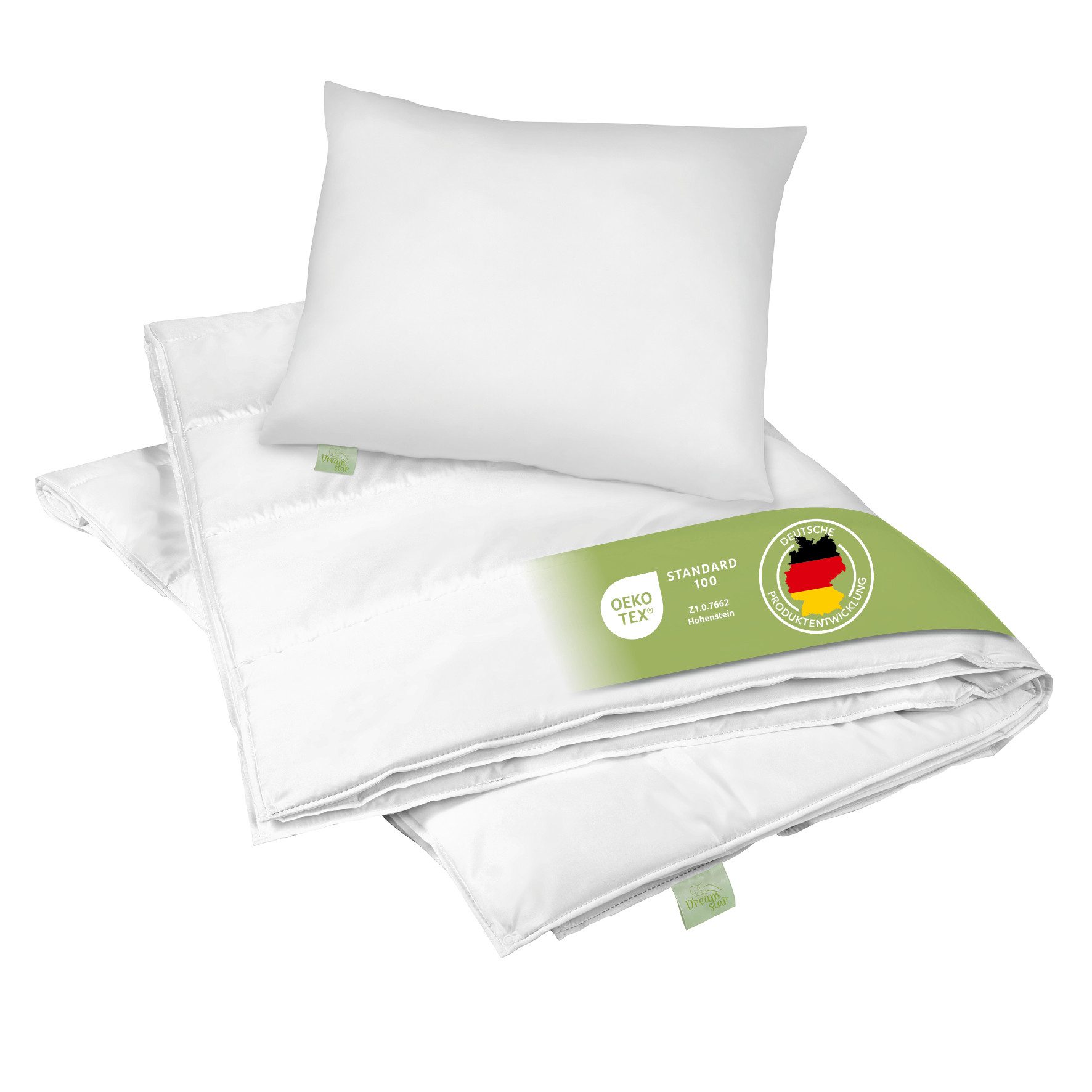 Dreamstar Microfaserbettdecke + Kopfkissen Eco Bettwaren-Set günstig online kaufen