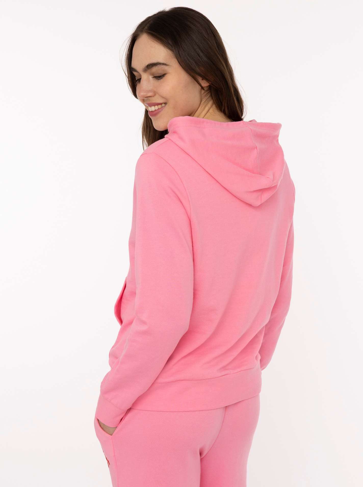 Zwillingsherz Kapuzensweatjacke "Feel Good Club" Kapuze, zum Binden, Taschen, kleine Stickerei vorne