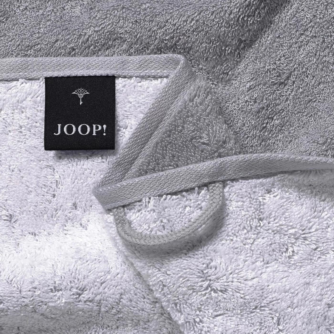 JOOP! Handtuch 2 Stück Joop! Gästetuch Classic Silber Grau 1600-76 30x50, Walkfrottier, 100% Baumwolle