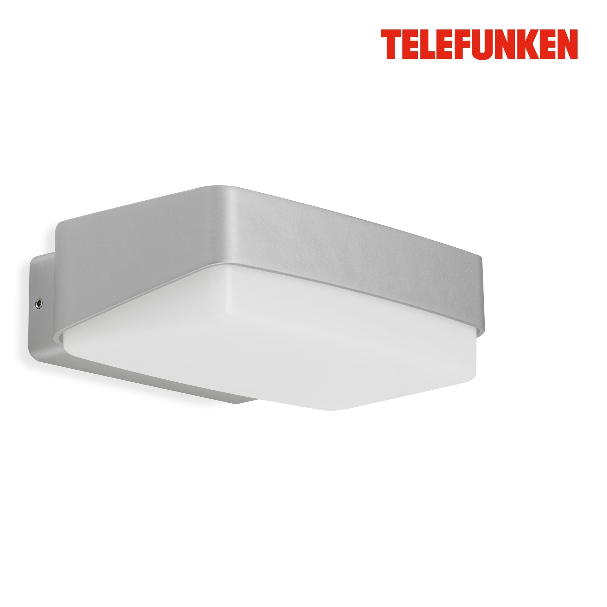 Telefunken LED Außen-Wandleuchte 312204TF, LED verbaut, 4000K Neutralweiß, fest 1500lm 13,7x18x5,5cm Außenleuchte IP44 Wand