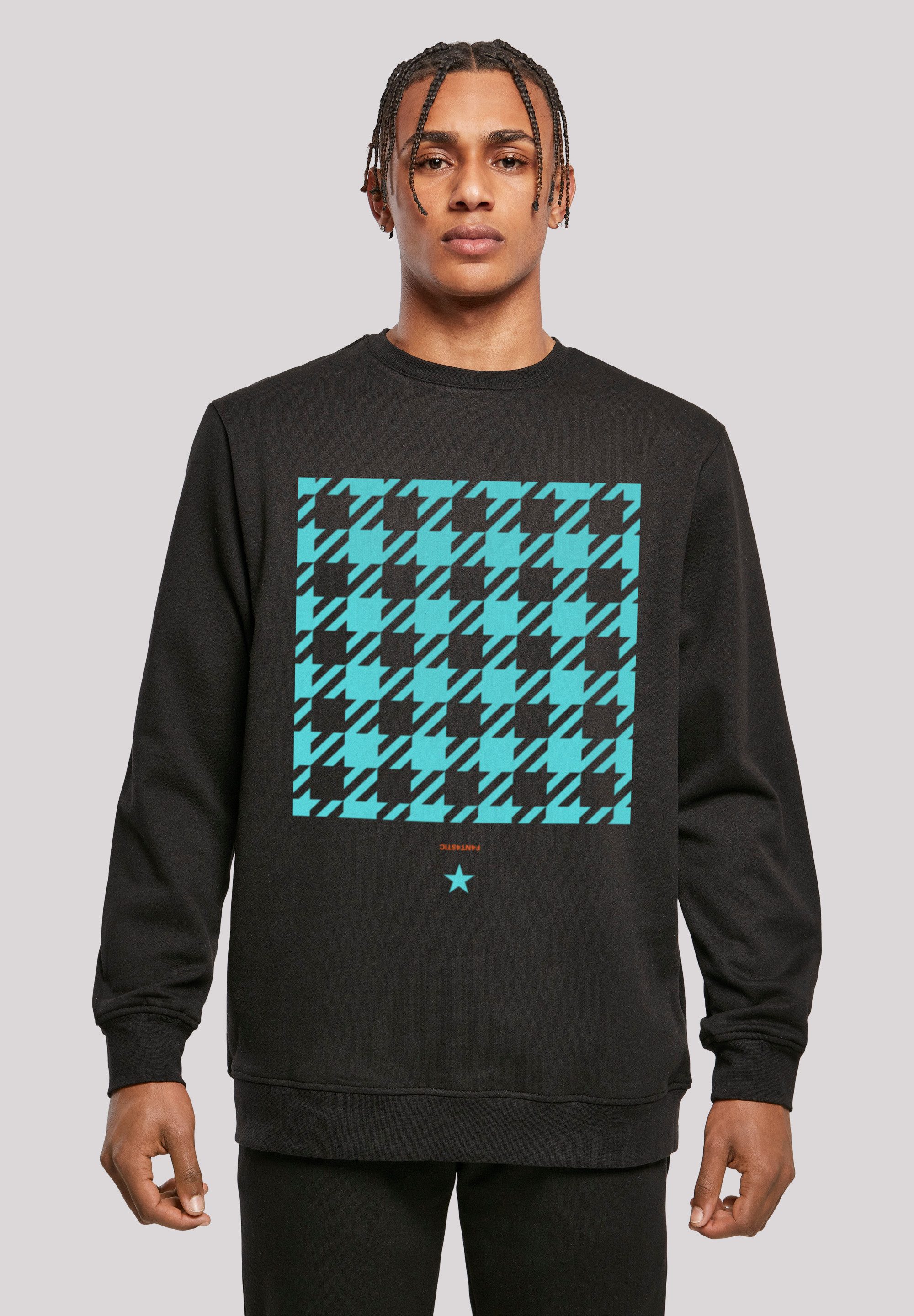 F4NT4STIC Kapuzenpullover "Hahnentritt Karo blau", Print günstig online kaufen