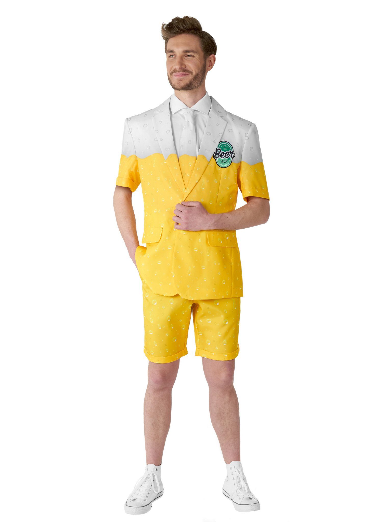 SuitMeister Partyanzug Premium Pils Sommer Anzug - Karneval Sommer Outfit, Ein cooler Bier Anzug mit Flaschenöffner!