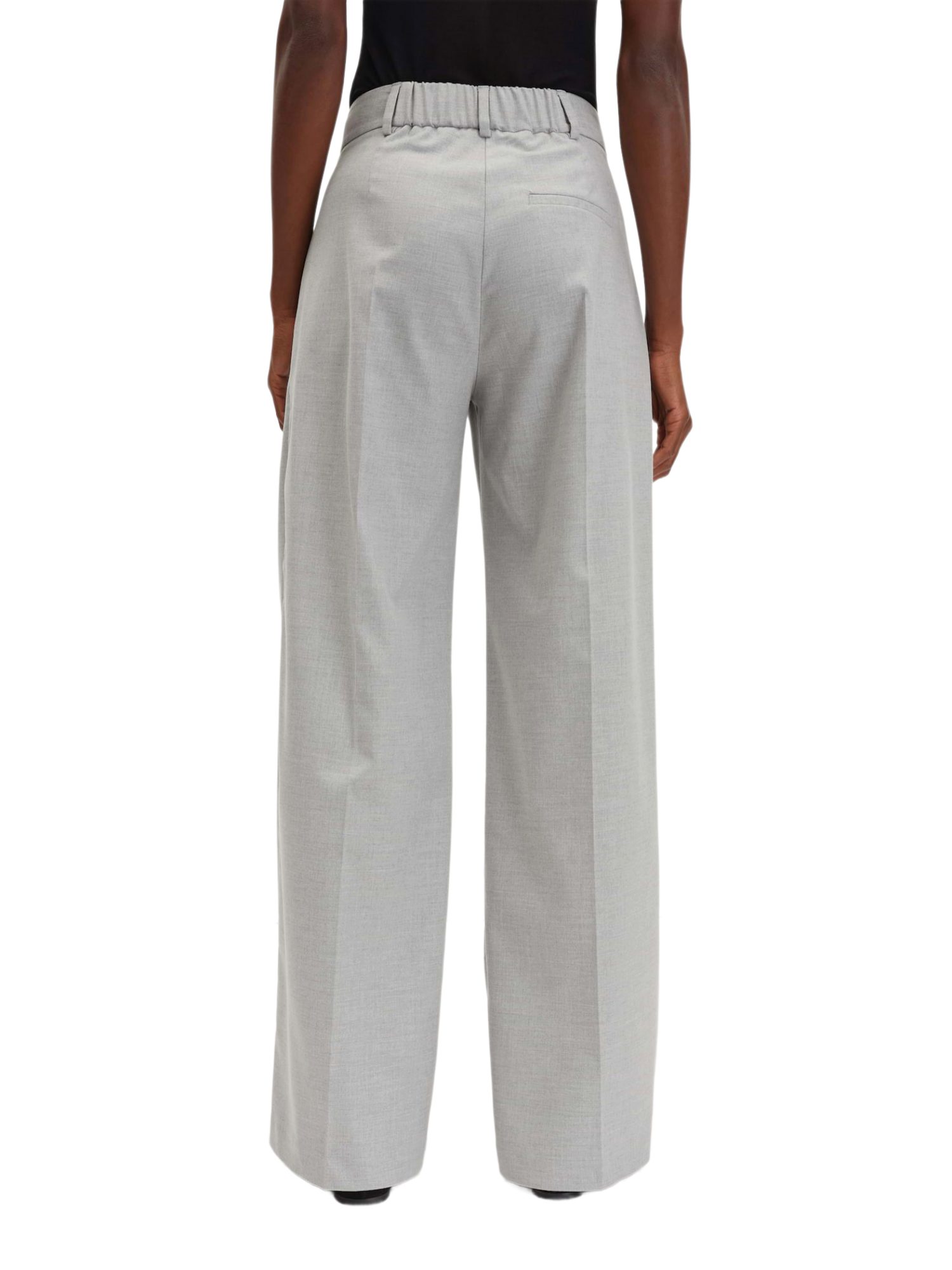 someday Stoffhose grau,Casual,Polyester,Unifarben,Wide Leg,Hoch