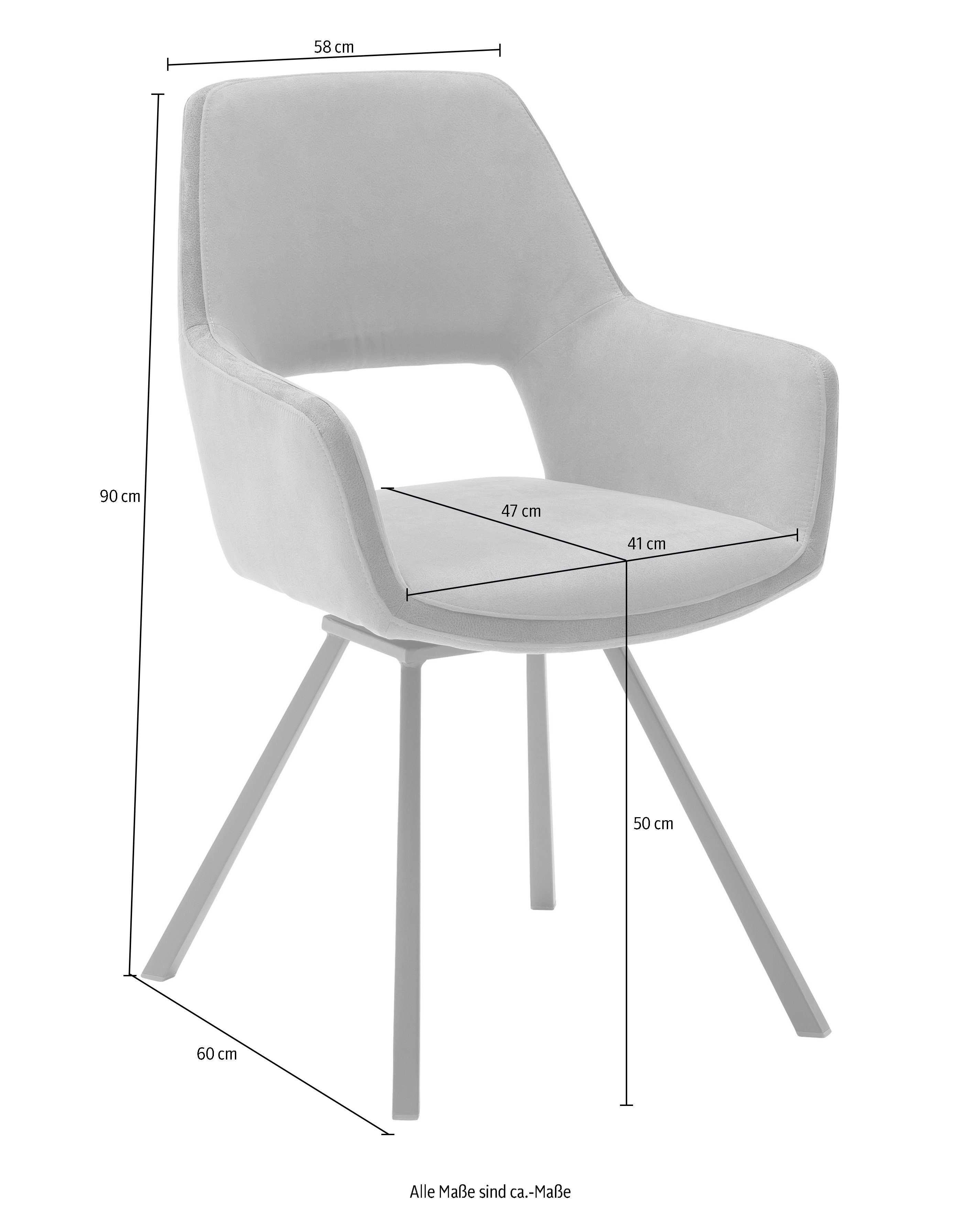 MCA furniture Esszimmerstuhl 2-er Cappuccino Cappuccino-Schlamm (Set, 180°drehbar Set, Stuhl kg Bayonne Nivellierung, bis belastbar mit 2 | St), 120