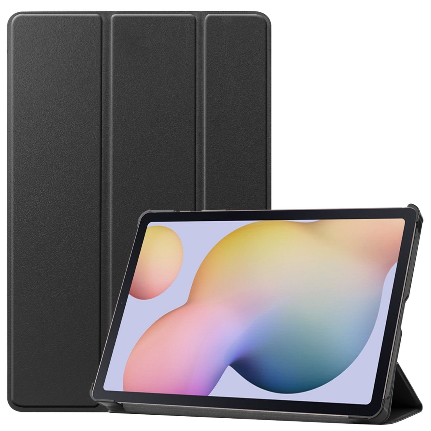 König Design Tablet-Hülle Samsung Galaxy Tab S7, Tablethülle für Samsung Galaxy Tab S7 Schutztasche Wallet Cover 360 Case Etuis Schwarz