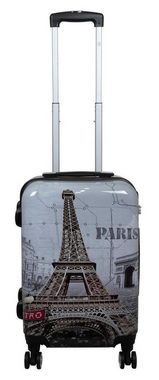 Warenhandel König Hartschalen-Trolley Paris Eiffelturm, 4 Rollen, mit Motiv, Dehnfalte (Gr. L und XL), aufrecht rollbar