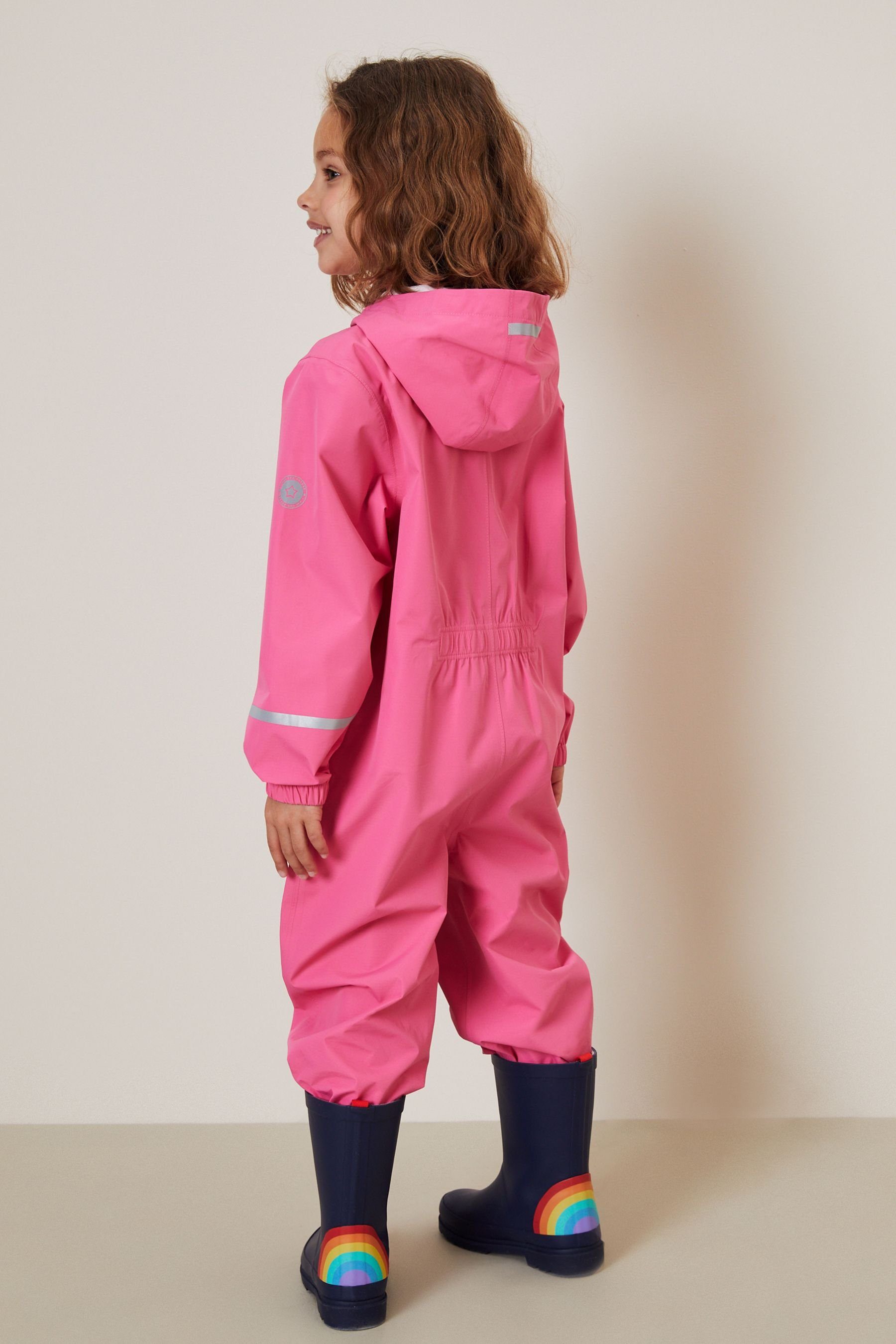 (1-tlg) Schule Next Regenoverall Pink Matschanzug Wasserdichter die für