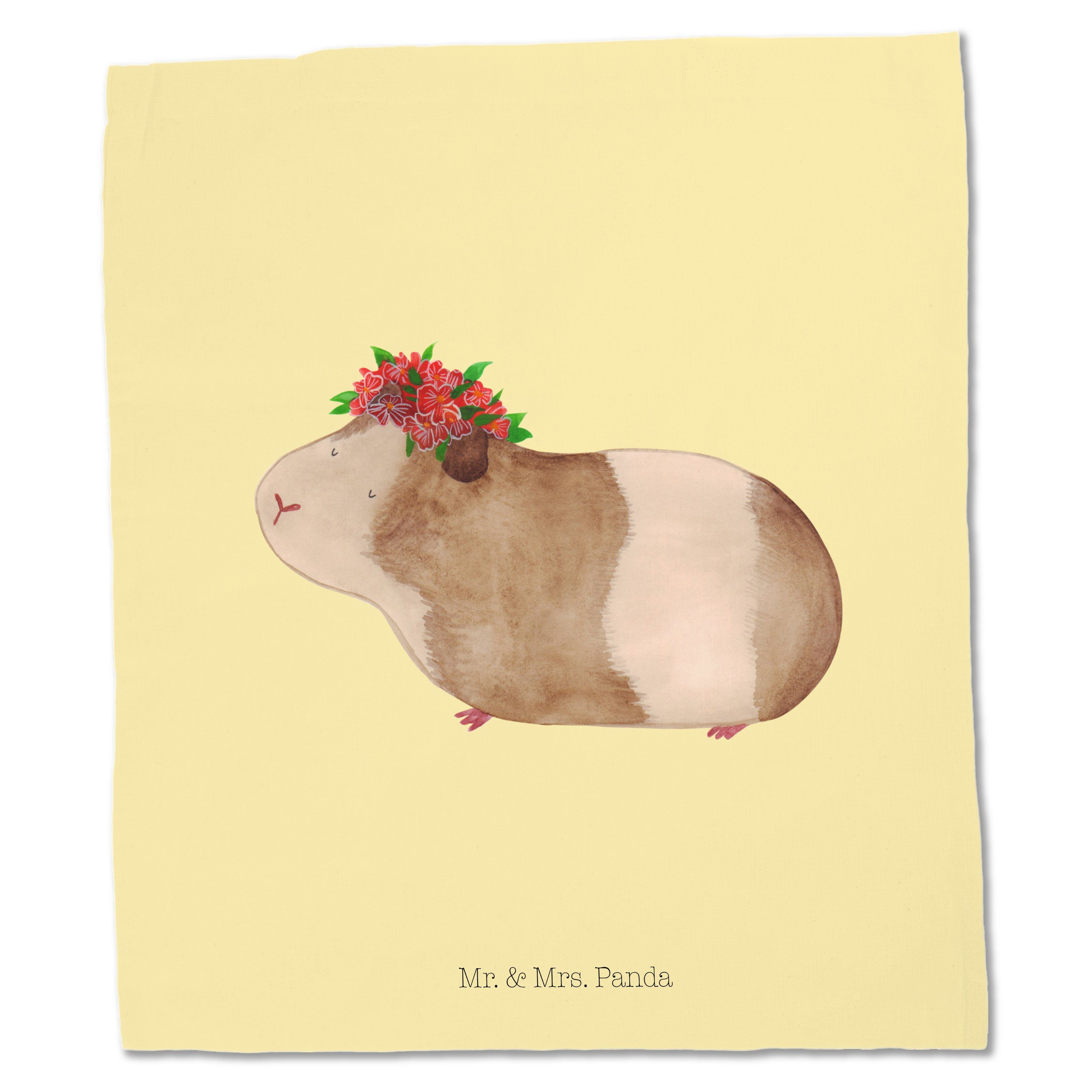 Mr. & Mrs. Panda Meerschweinchen Tragetasche (1-tlg) Pastell Geschenk, Gute - Gelb Laune, lustige - weise