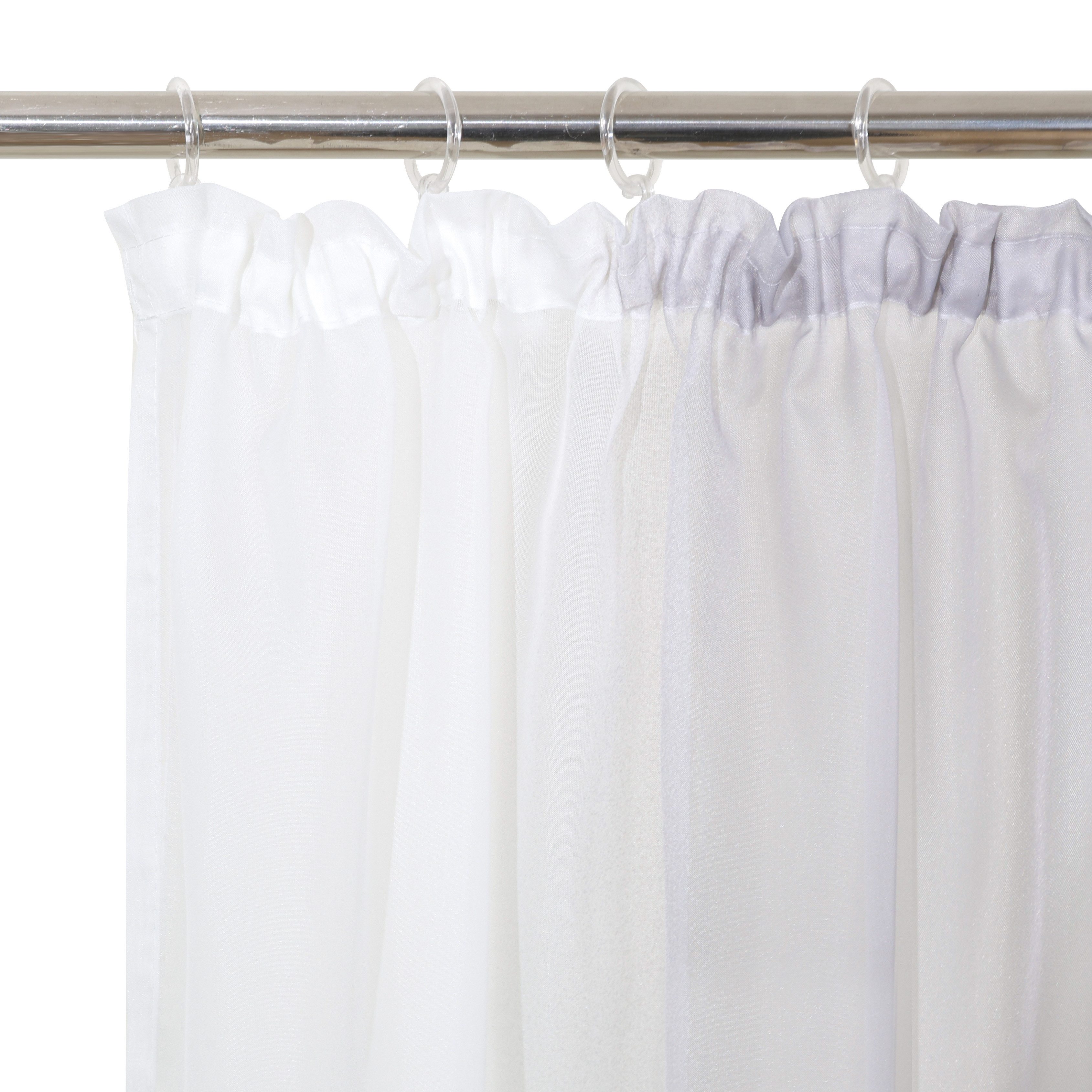 OTTO home Gardine Nivva (2 St), Kräuselband, transparent, Transparent, Kräuselband, Pflegeleicht, 2er Set
