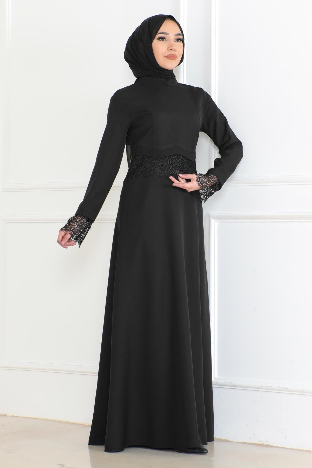MODAMİHRAM Maxikleid Spitzenkleid in Mauve 6117