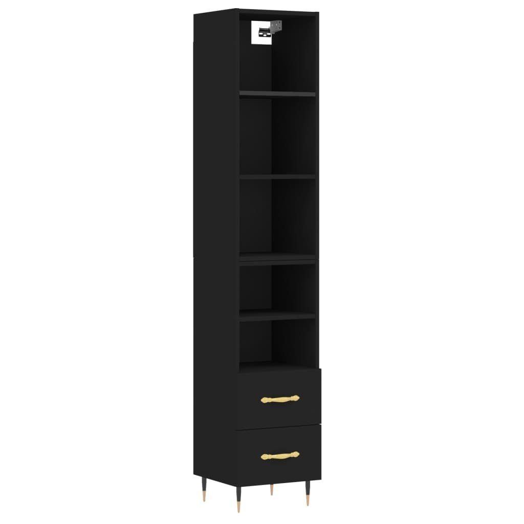 Schrank Highboard vidaXL Hochschrank Kleiderschrank cm Holzwerksto 34,5x34x180 Regal Schwarz