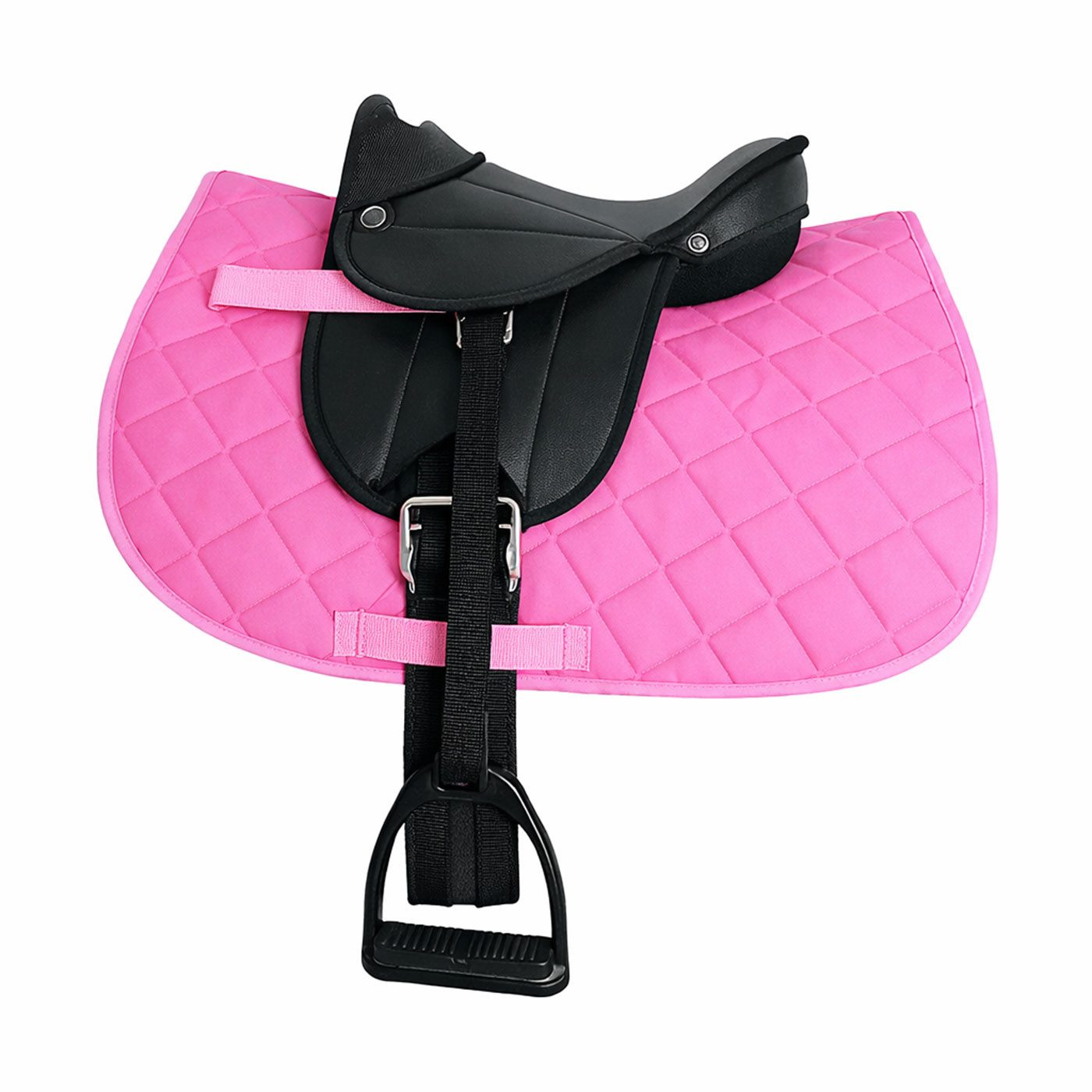Brama-West Holzpferd Sattelset "My happy Pony" mit schwarzem Sattel
