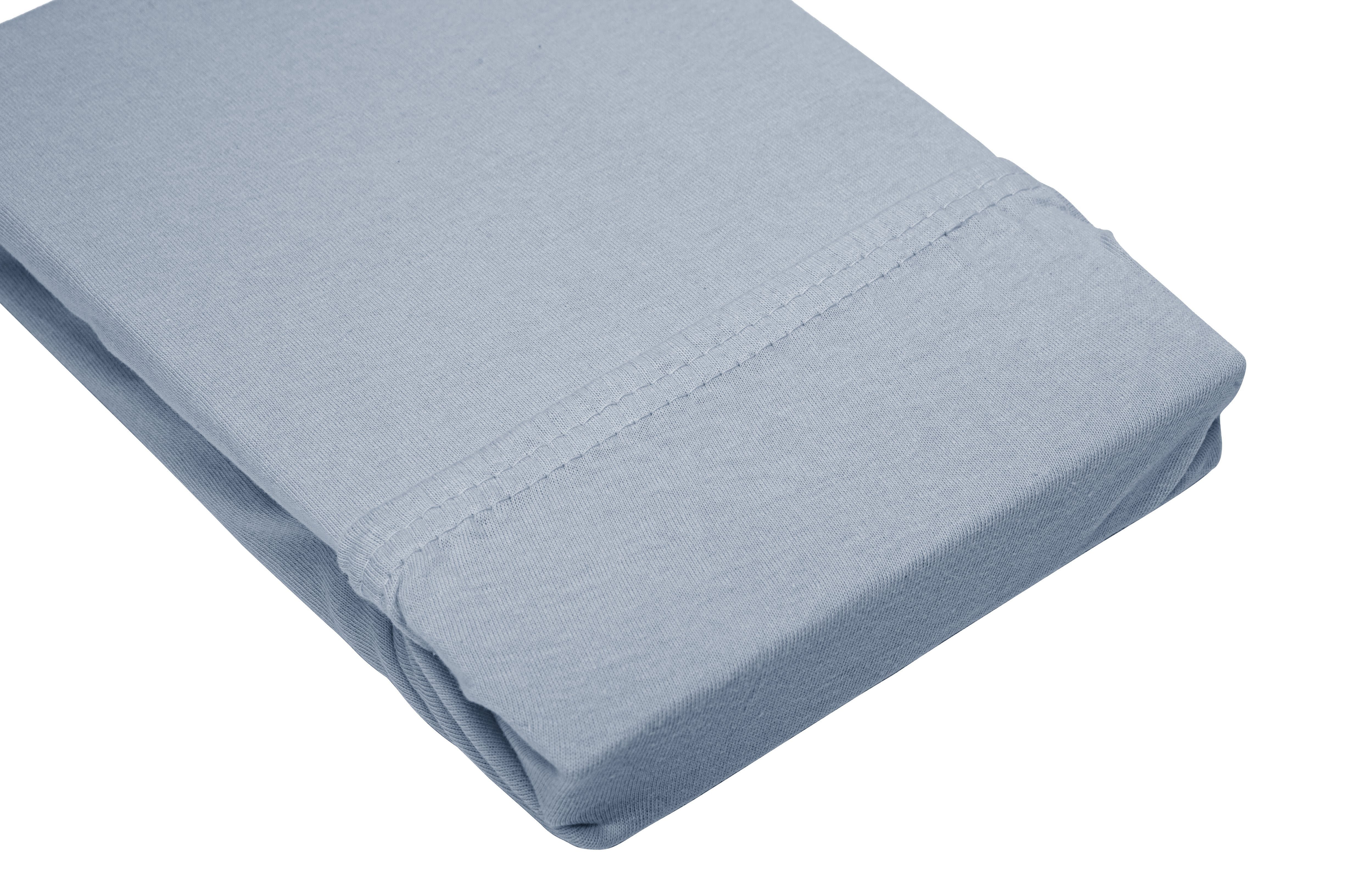 Spannbettlaken Jersey Spannbettlaken 100% Baumwolle, Hometex Premium Textiles, Jersey, Gummizug: Rundumgummizug, Premium-Jersey aus 100% reiner Baumwolle, Matratzenhöhe bis 23 cm