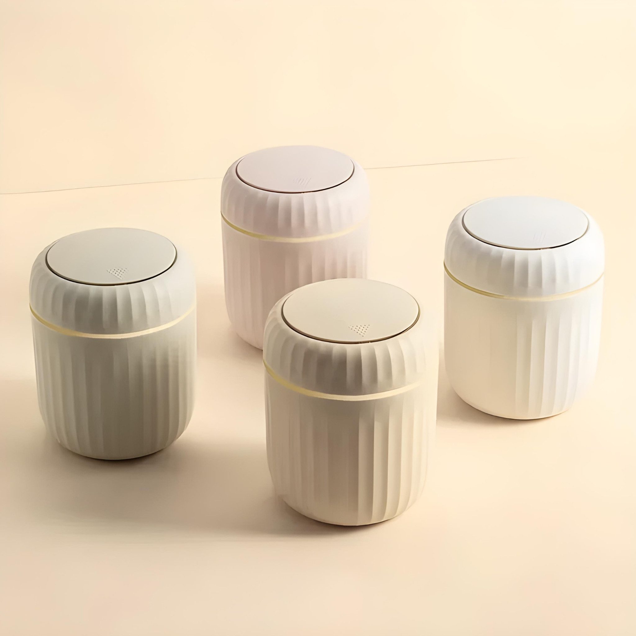 Norvéa Home Mülleimer Tischmülleimer, Tisch Papierkorb, Mini Abfallbehälter, Mini Mülleimer mit abnehmbarem Deckel, verschließt Gerüche im Inneren