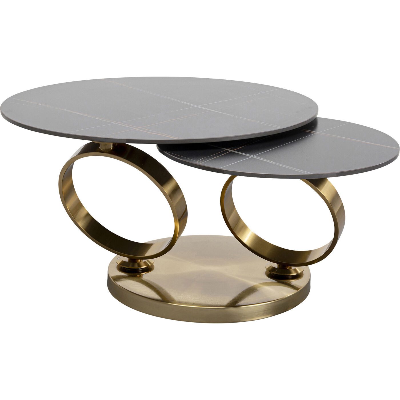 Kare Design Couchtisch Beverly, Keramik, Drehfunktion