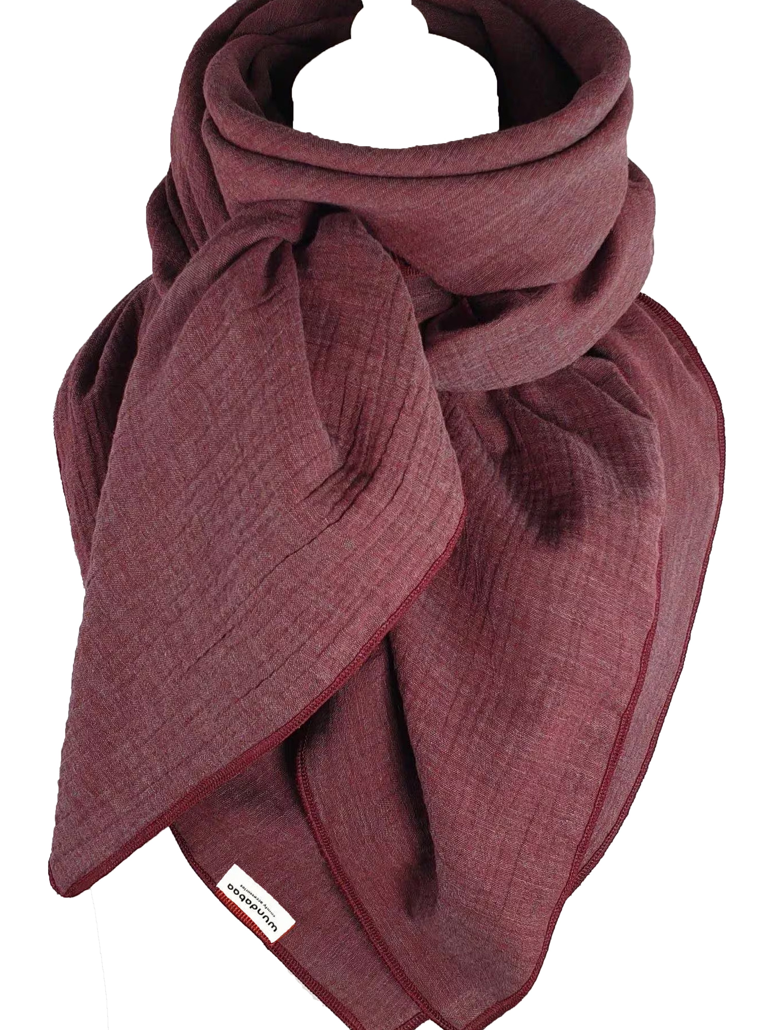 wundabaa Modetuch Musselintuch melange 130x130 Ton in Ton