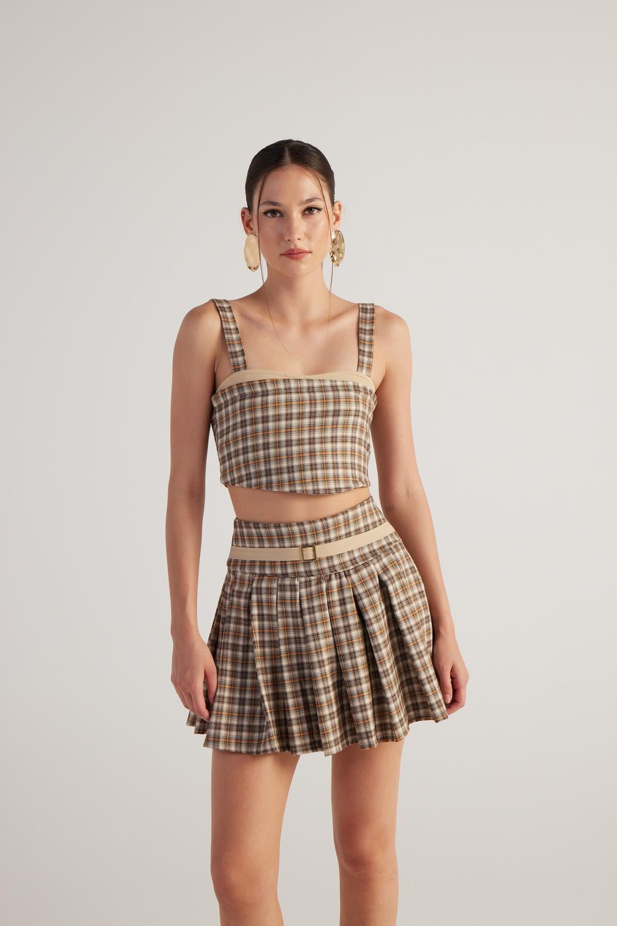 HOLLY LOLLY Blusenbody Karierter Merida Bustier