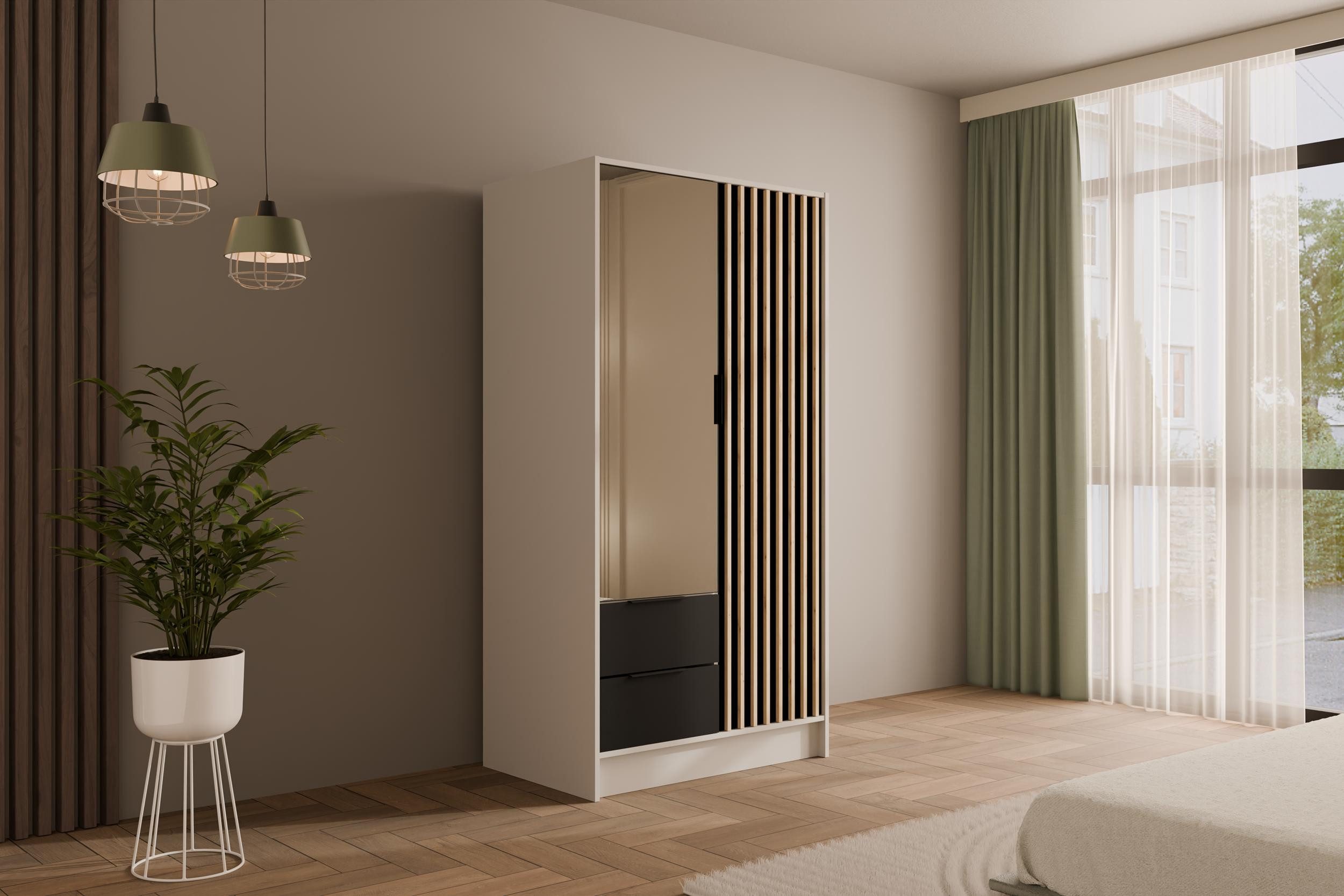 ALTDECOR Drehtürenschrank NELIA (Kleiderschrank Garderobenschrank mit günstig online kaufen