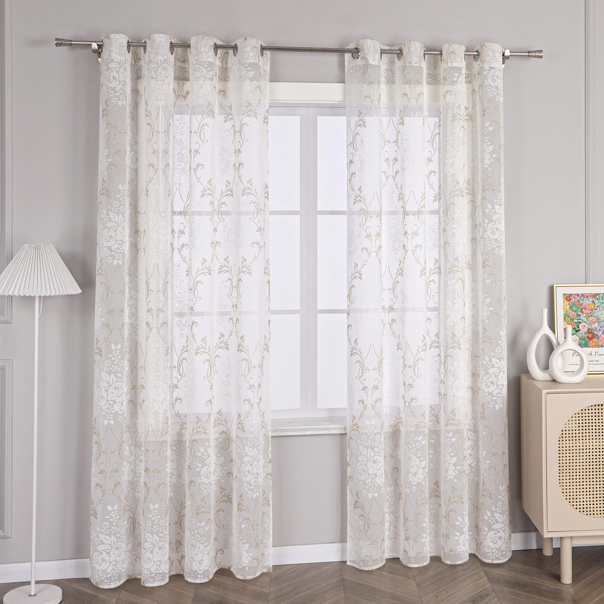 Joyswahl Vorhang (1 St), Ösen, halbtransparent, Ausbrennergualität, Halbtra günstig online kaufen