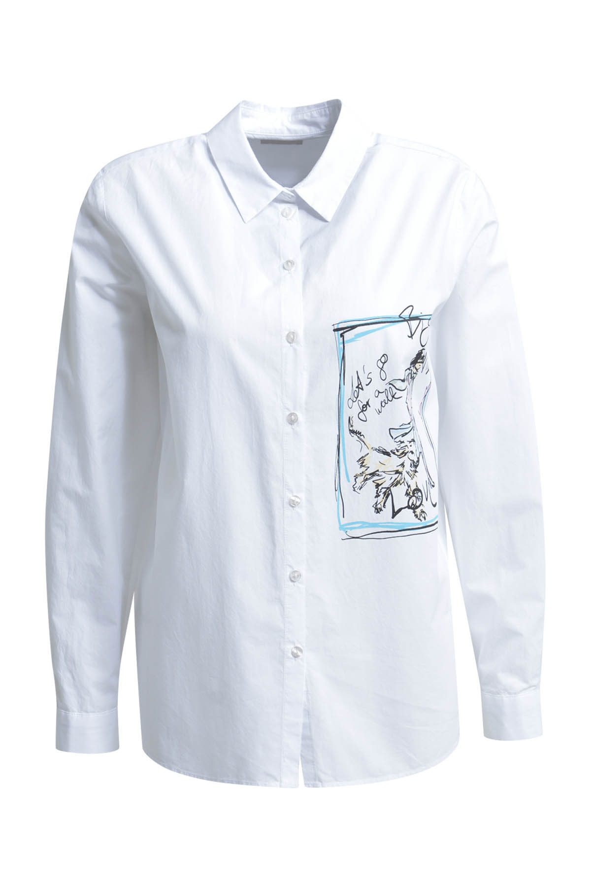 Milano Italy Blusentop Bluse mit Frontprint - Regular Fit