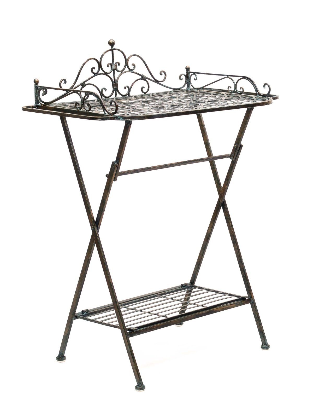 Aubaho Dekoobjekt Butlers tray Serviertisch Gartentisch Garten Klapptisch Beistelltisch