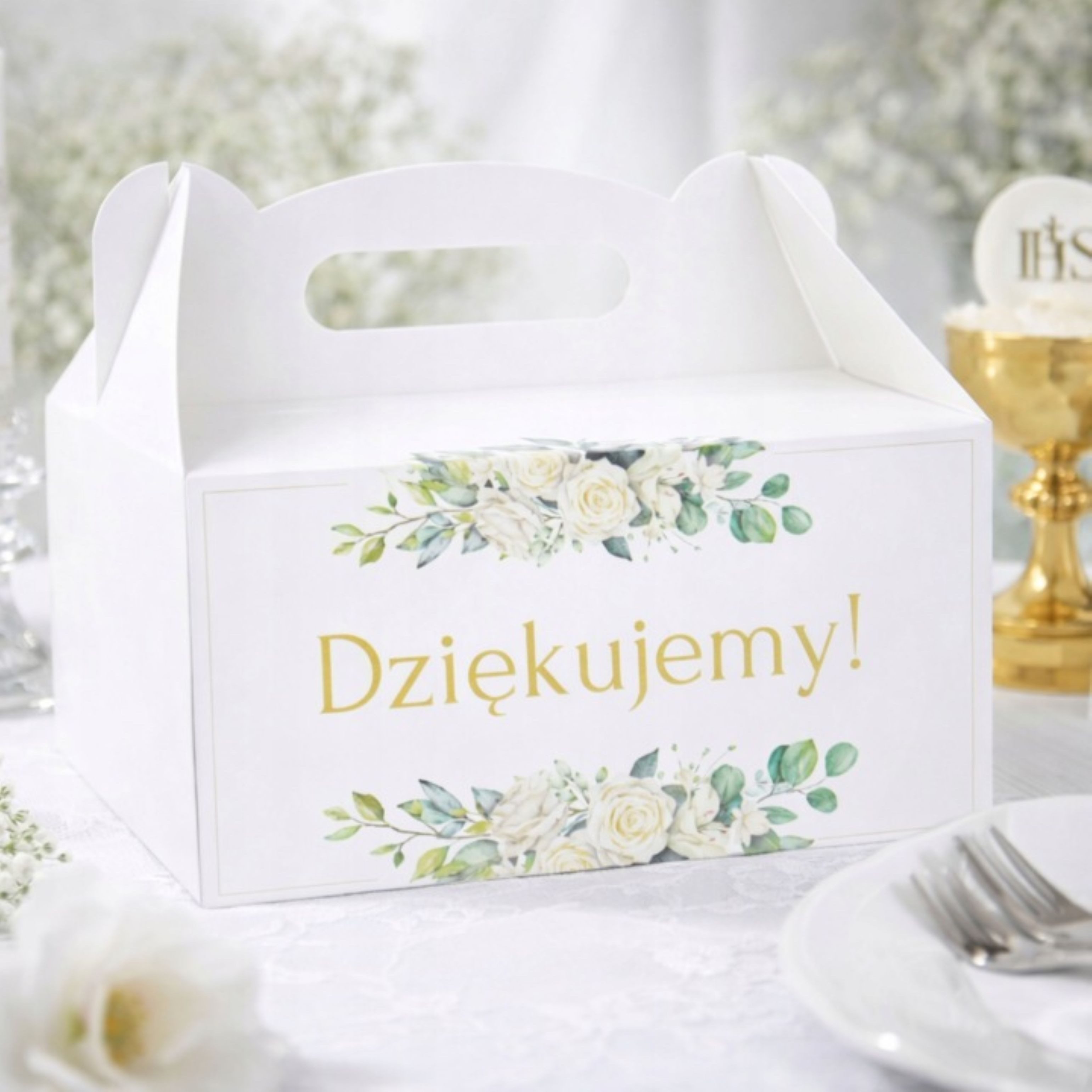 Festivalartikel Kommunionskarte Kuchenbox 10x Geschenkbox Hochzeit Kommunion Gäste Box Set