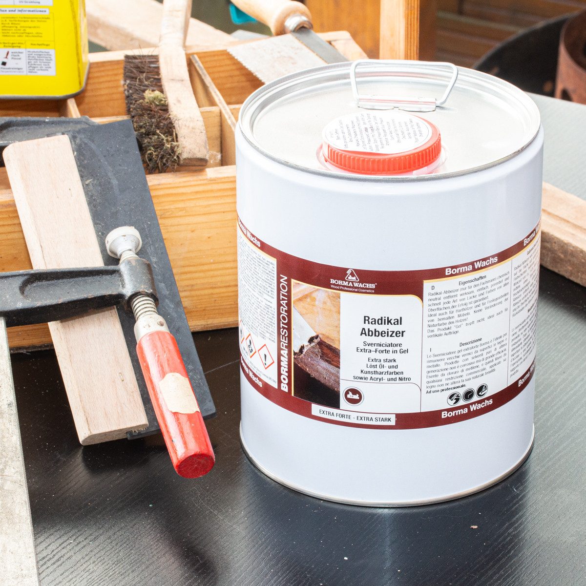Antikas Holzbeize Abbeizer extra stark entfernt Öl Farben Lackentferner - Gel - 4L