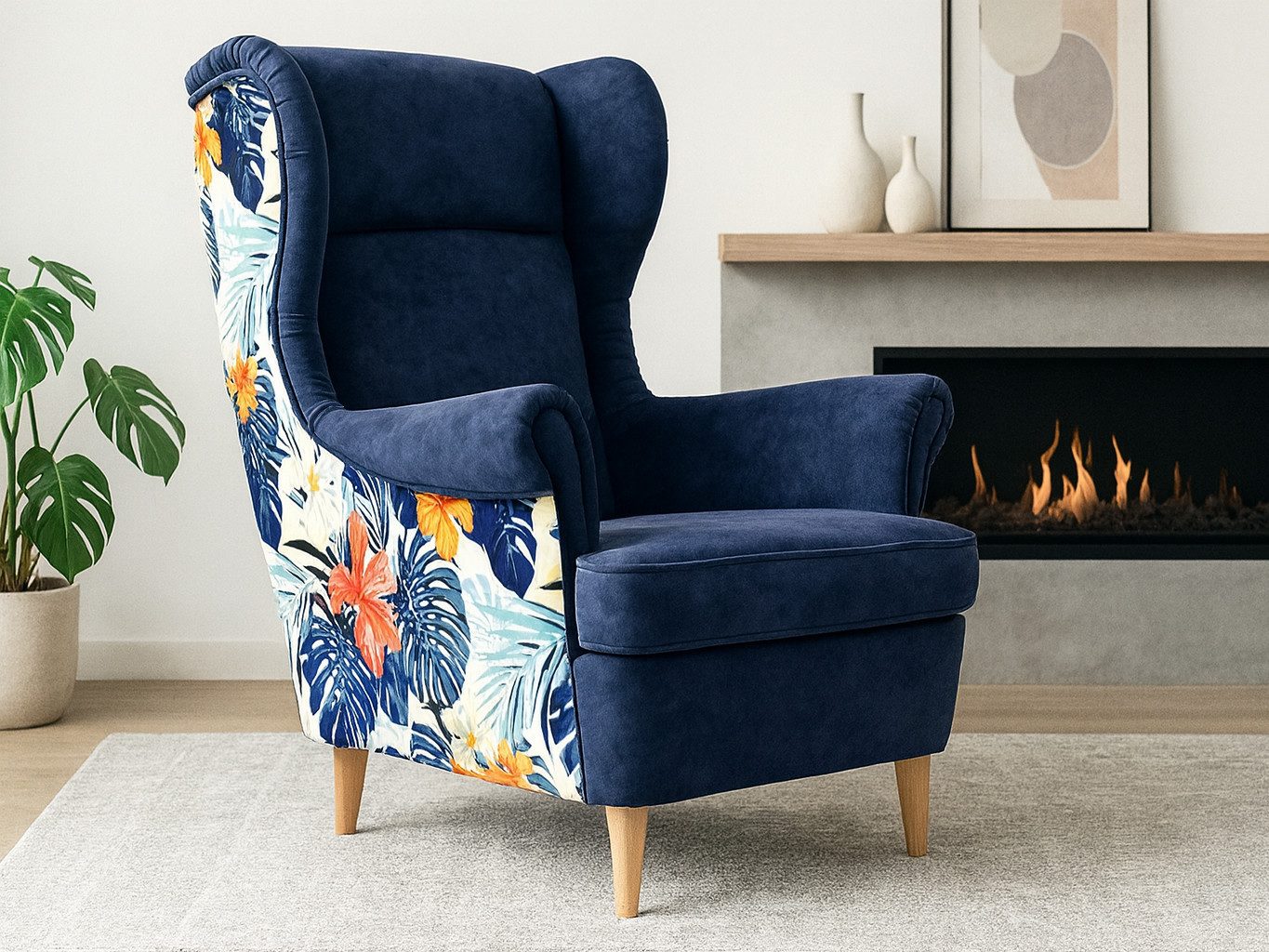 Beautysofa Ohrensessel Havana im skandinavischen Stil (hoher Rückenlehne & modernem Design), 4 trendige Farben zur Auswahl