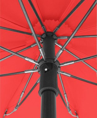 EuroSCHIRM® Taschenregenschirm teleScope handsfree, rot, handfrei tragbar