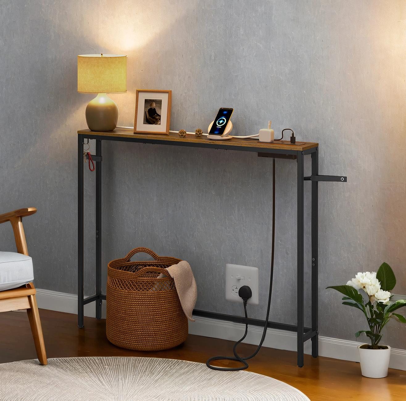 VASAGLE Konsolentisch (1-St., 1 Tisch), Flurtisch, schmales Design, 15 x 10 günstig online kaufen