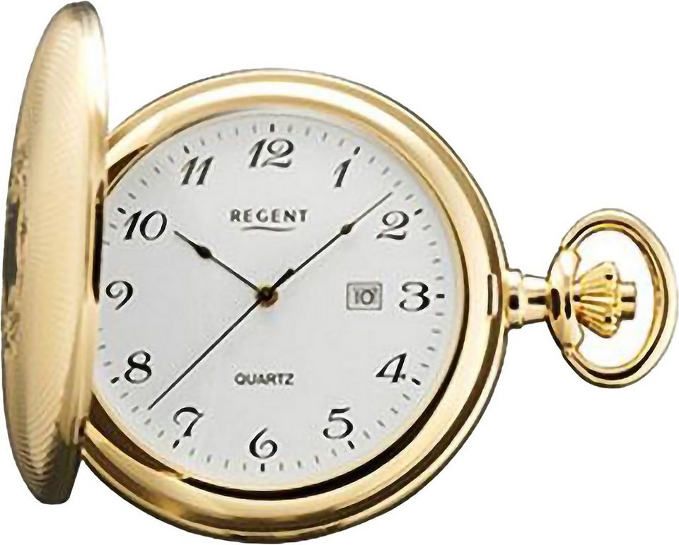 Regent Taschenuhr P740-19533049, (Set, 2-tlg., mit dazu passender Kette),  Uhrzeit