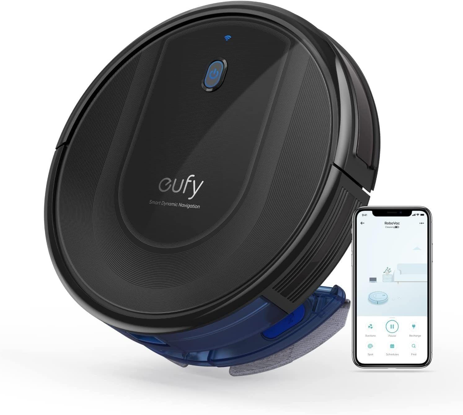 Anker eufy Saugkraft mit Saugroboter Black G10 Hybrid, RoboVac Wischfunktion, 2000Pa