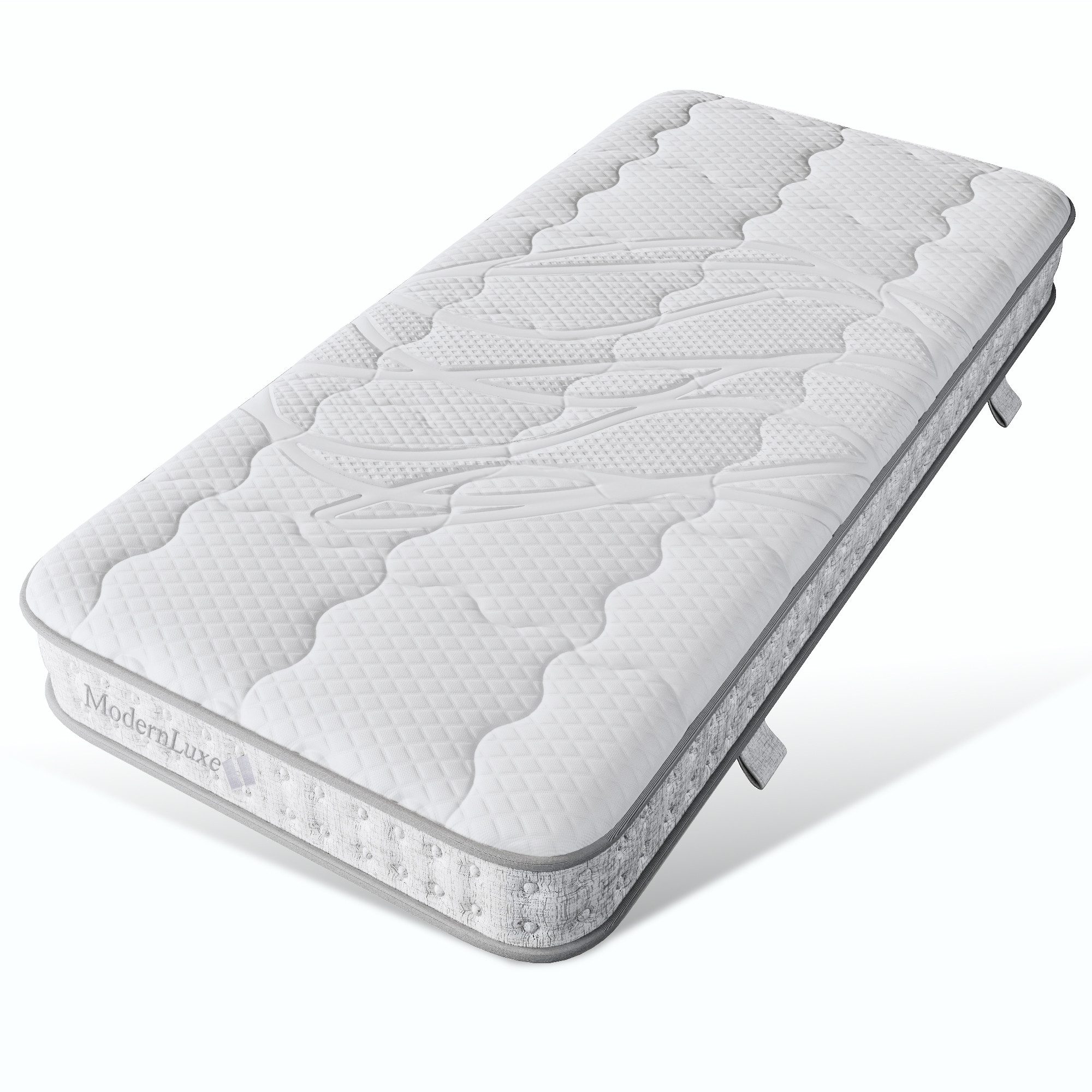 Taschenfederkernmatratze, Flieks, 15 cm hoch, Kaltschaummatratze Orthopädische Matratze 90x200cm 7-Zonen H3
