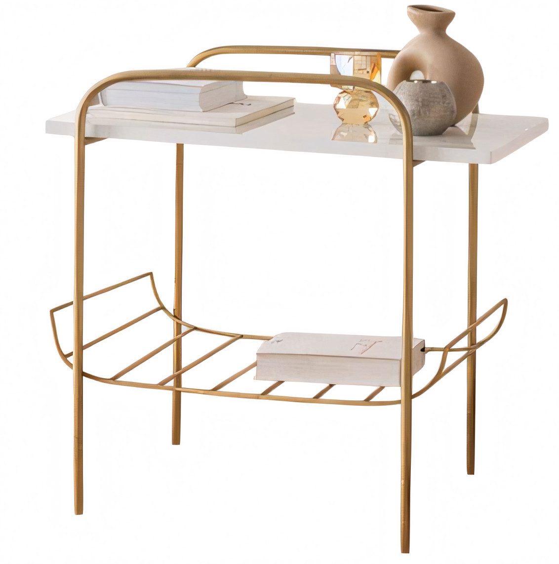 JVmoebel Beistelltisch Beistelltisch mit Holzplatte und Zeitungsablage in modernem Design (1-St), Made in Europe
