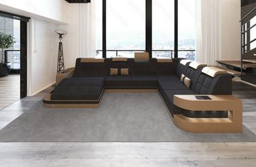 Sofa Dreams Wohnlandschaft Stoffsofa Wave XXL H Polster Stoff Strukturstoff Sofa, Couch wahlweise mit Bettfunktion