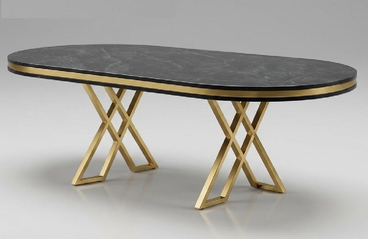 Xlmoebel Esstisch Esstisch modern schwarz bequem praktisch Esszimmer oval komfortabel (1-St., 1-tlg)