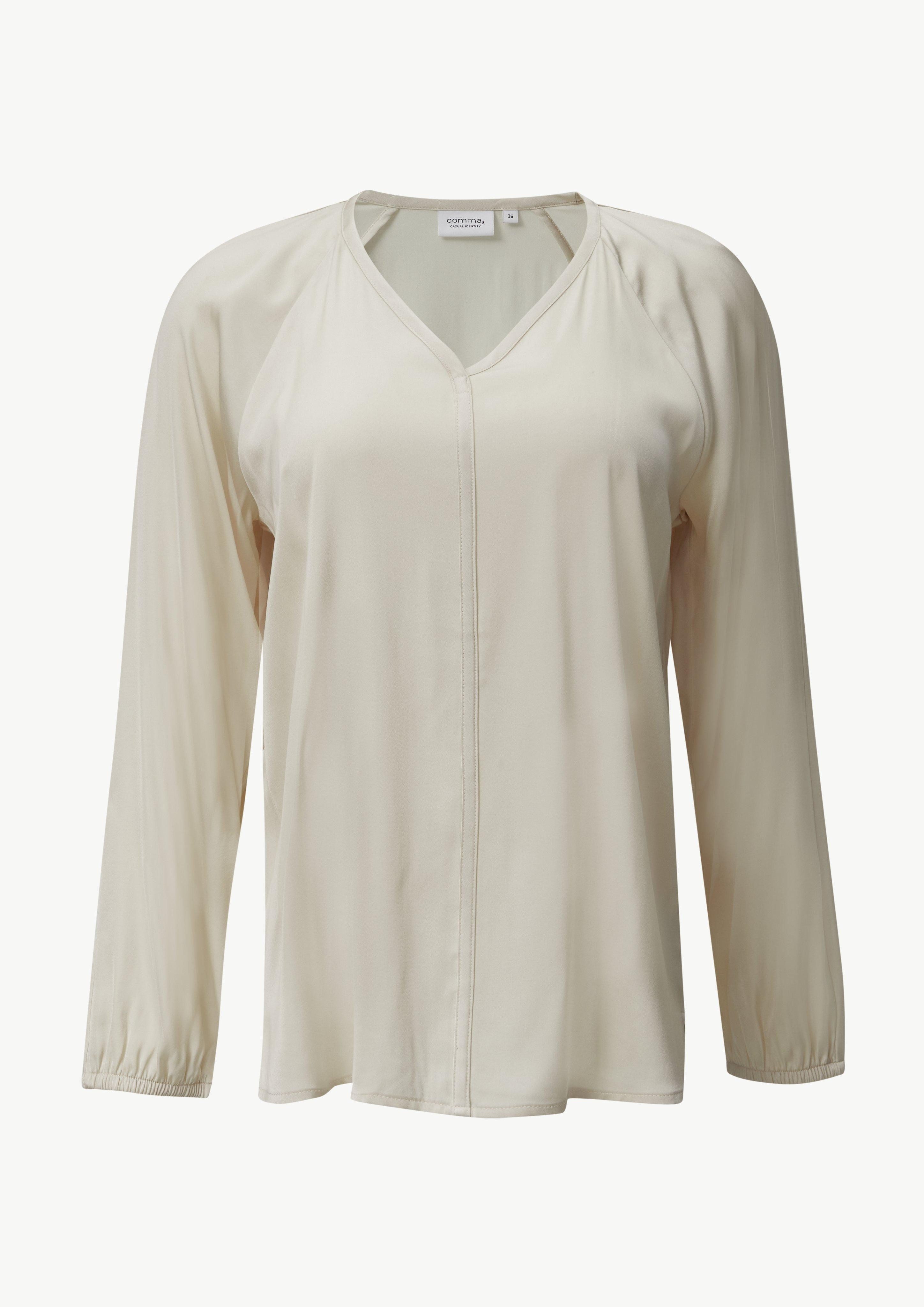comma casual identity Langarmbluse Satinierte Bluse günstig online kaufen
