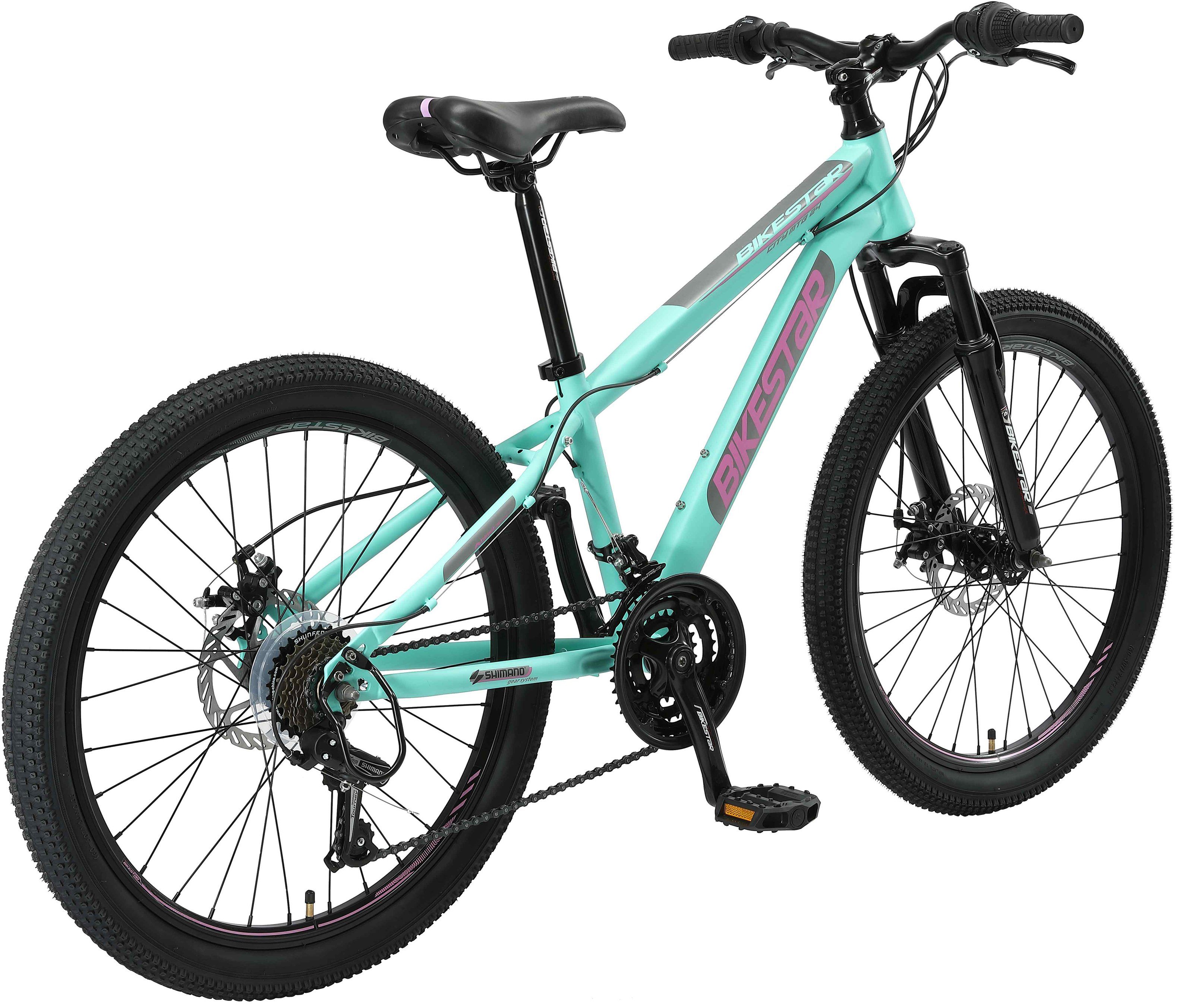 Bikestar Jugendfahrrad, 21 Gang Shimano RD-TY21 Schaltwerk, Kettenschaltung