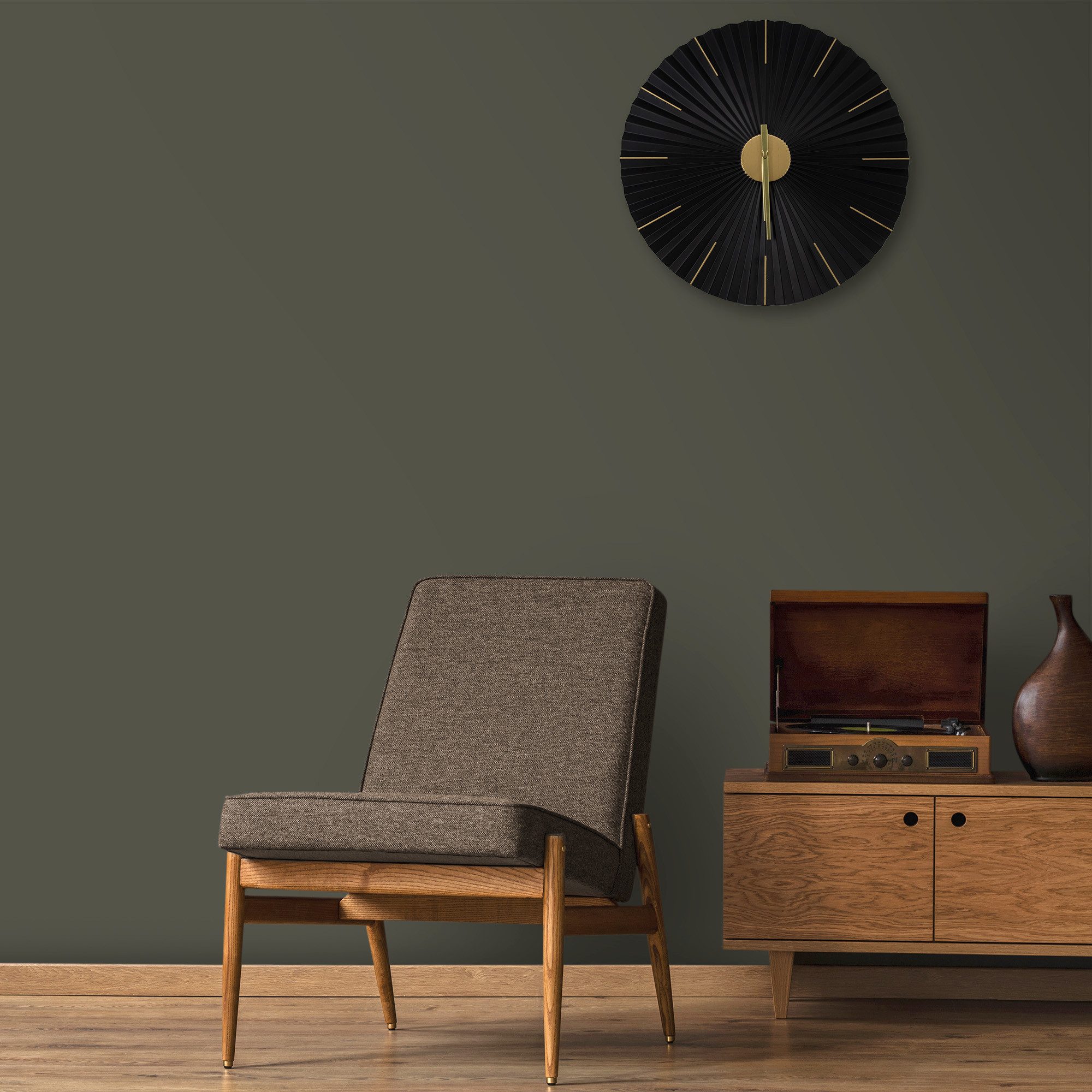 Art for the home Wanduhr Origami