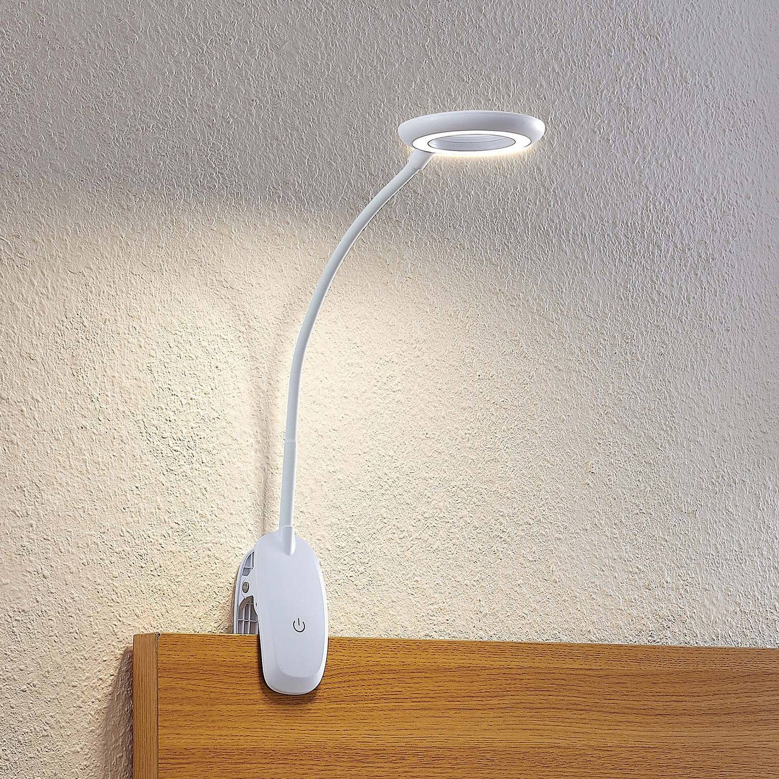 Prios Klemmleuchte Harumi, Enthalten, 1 x 4 W LED, universalweiß