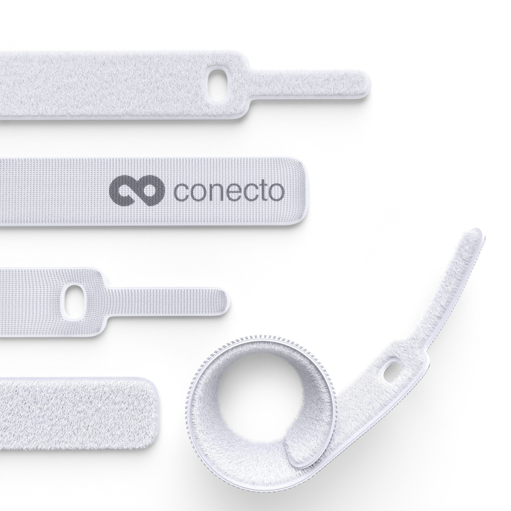 conecto Kabelbinder conecto Klett Kabelbinder 10cm Klettband mit Loop - Kabelmanagement