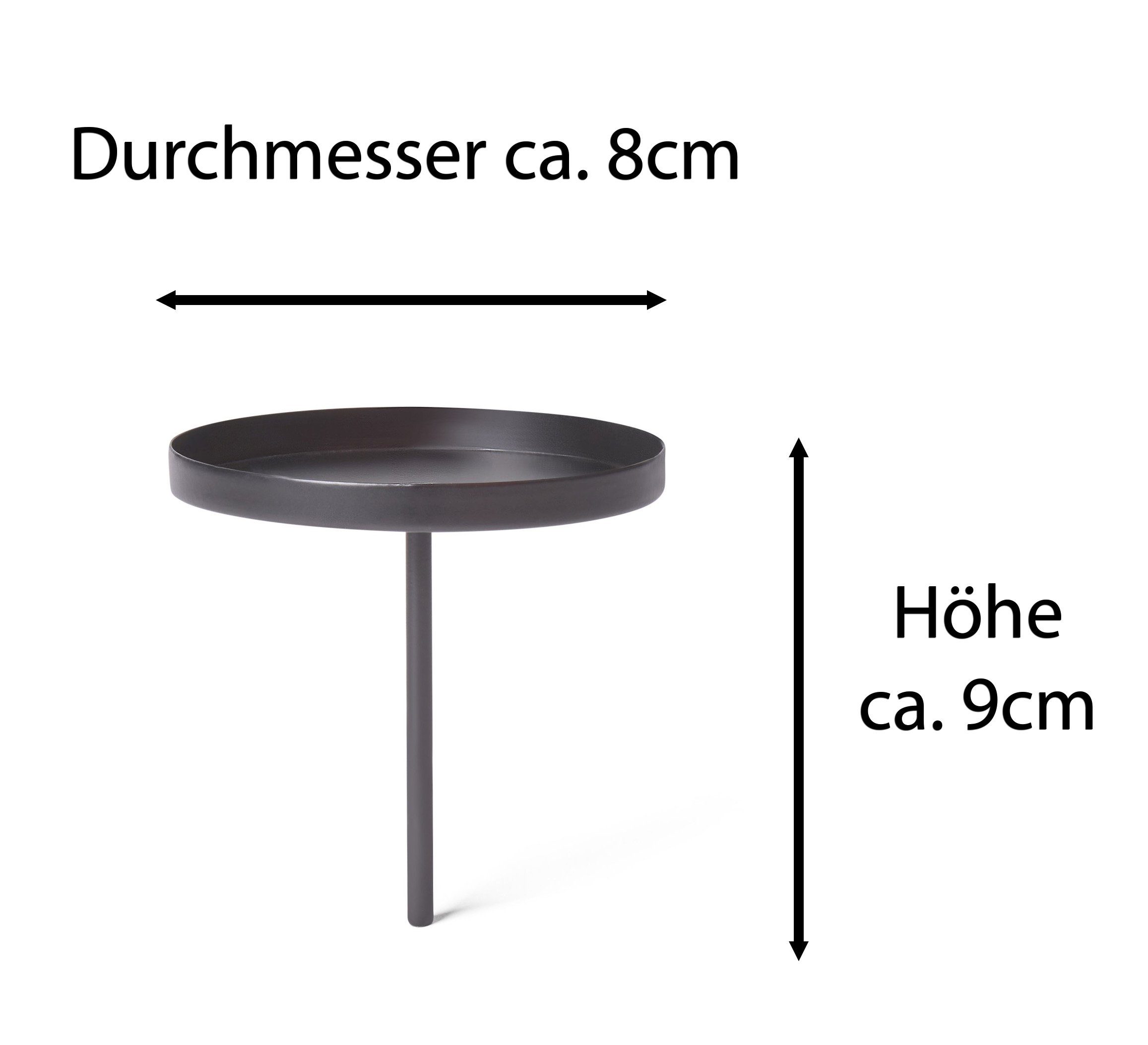 Novaliv Kerzenständer - (Spar-Set, 4 St., 4x Flach, 8 cm SCHWARZ Kerzenpick günstig online kaufen