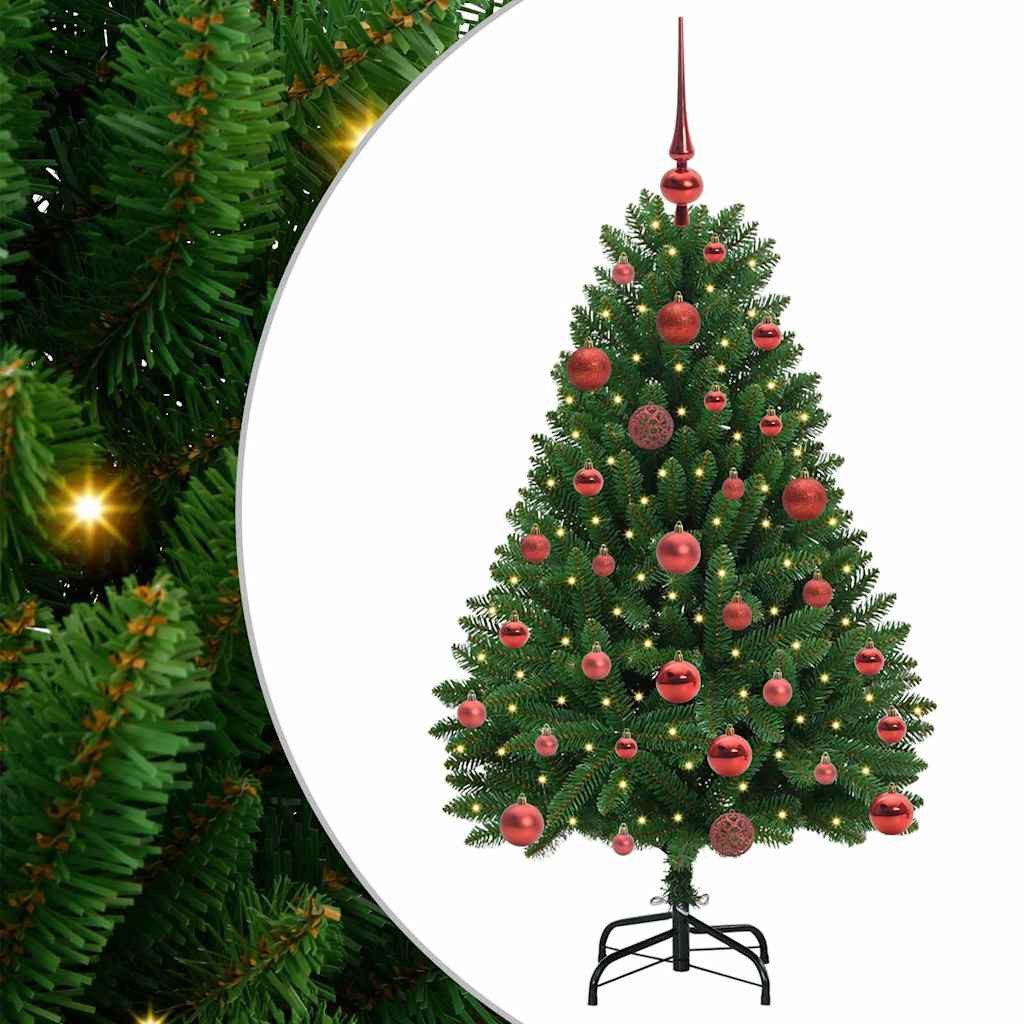 vidaXL Christbaumschmuck Künstlicher Weihnachtsbaum Grün 120 cm PVC und Metall (1-tlg)