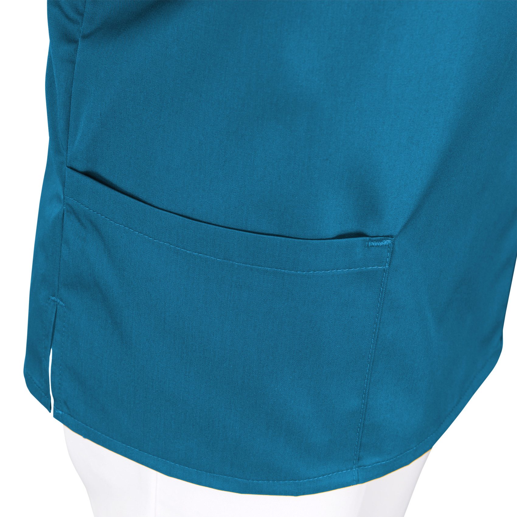 BEB Schlupfbluse beb Basic Kasack Unisex Kurzarm Petrol