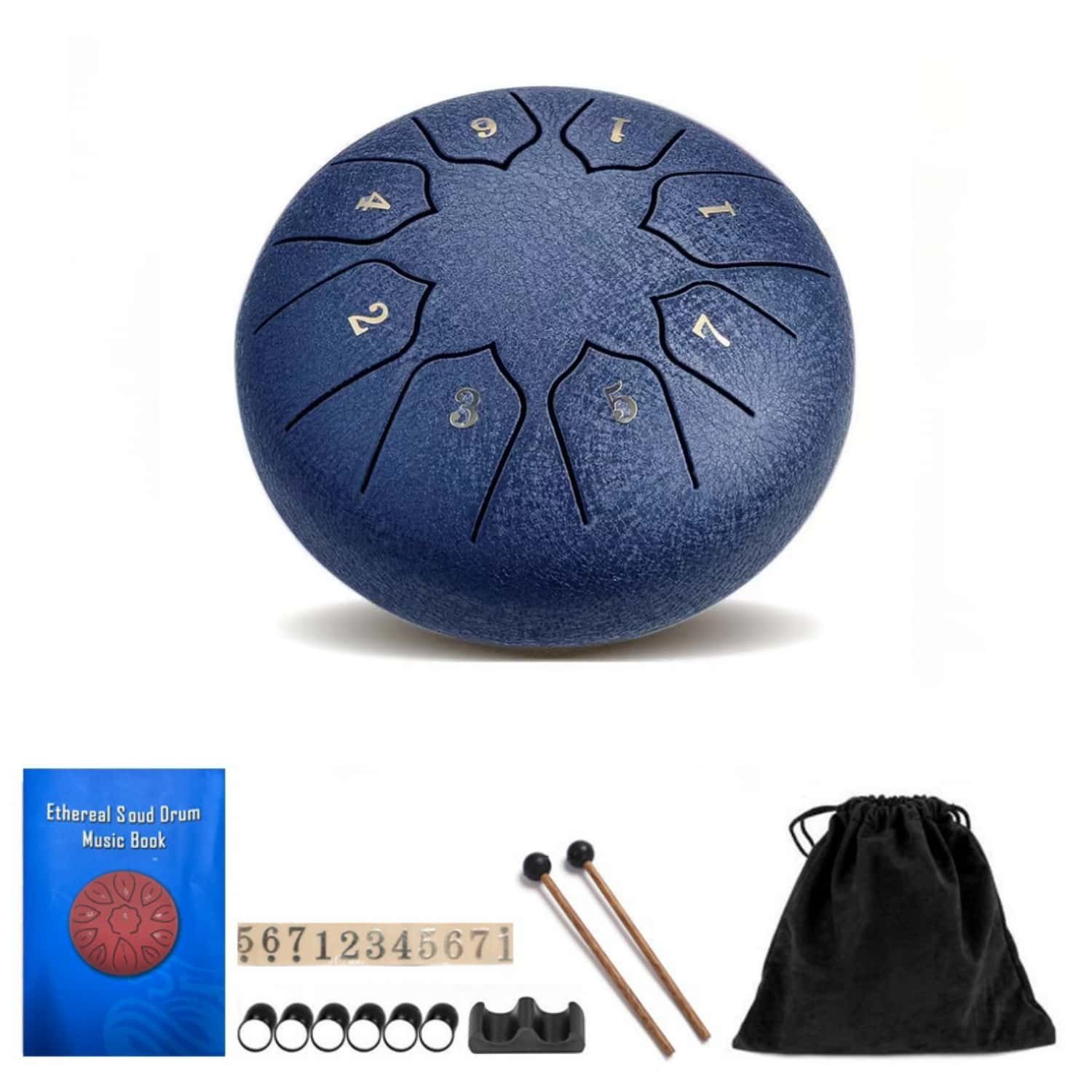 Steel Tongue Drum 6 Zoll 8 Töne Handpans Stahlzungentrommel Schlagzeug Instrument