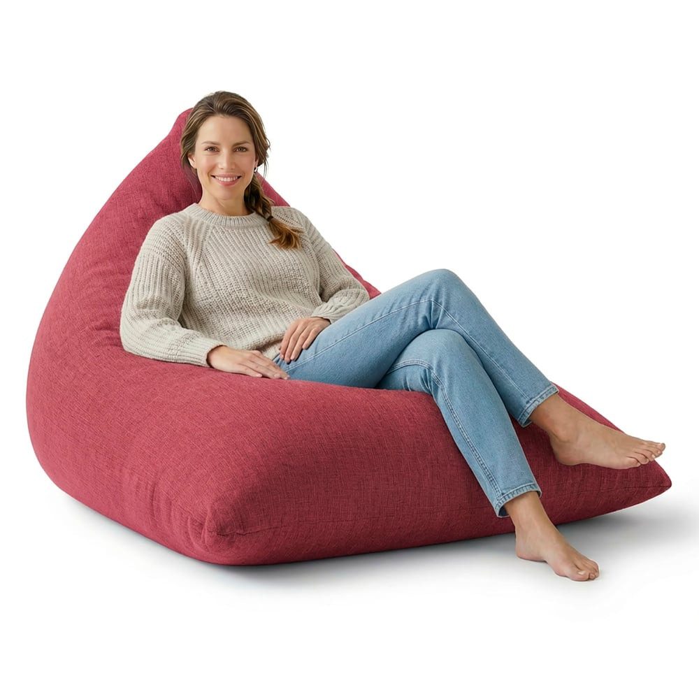 Lumaland Sitzsack Interior Line - Gaming, Bodenkissen Bean Bag Lounge Triangle 370L150x100x100cm