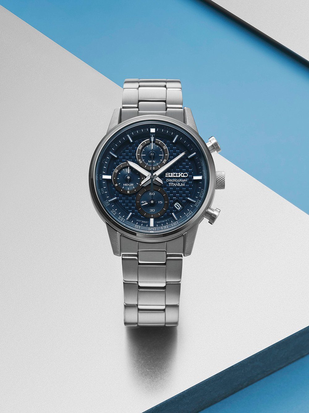 Seiko Quarzuhr Seiko SSB387P1 Titanium Chronograph Herrenuhr 42mm 10ATM Seiko SSB387P1 Titanium Chronograph Herrenuhr 42mm 10ATM