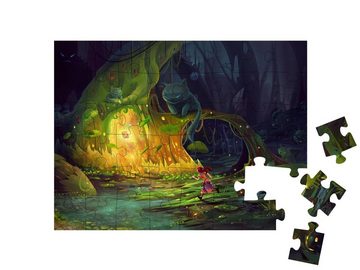 puzzleYOU Puzzle Der rettende Weg zum leuchtenden Baum, 48 Puzzleteile, puzzleYOU-Kollektionen Fantasy