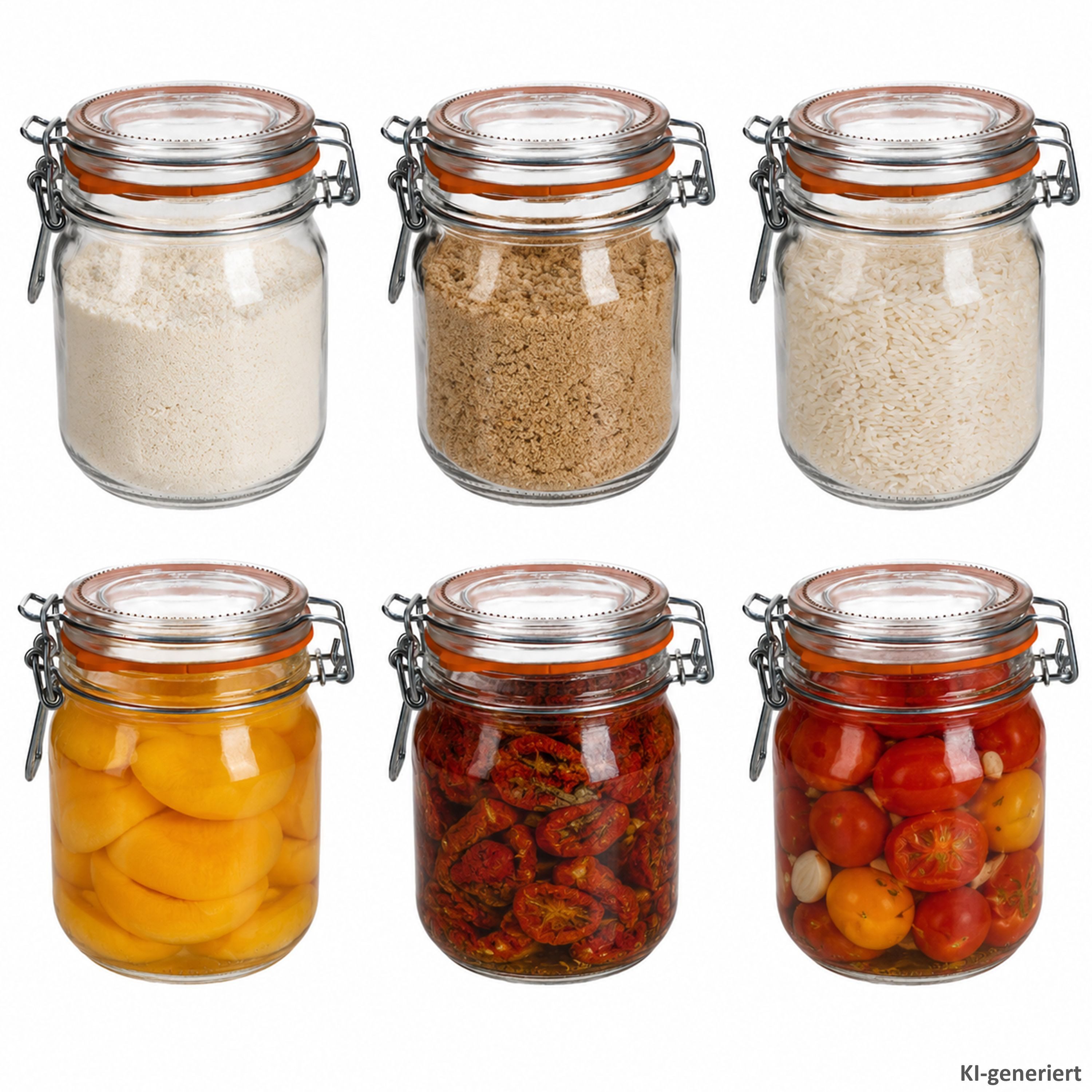 MamboCat Vorratsglas 6er Set Odin Einmachglas 0,75L Bügelverschluss Vorratsglas luftdicht, Glas
