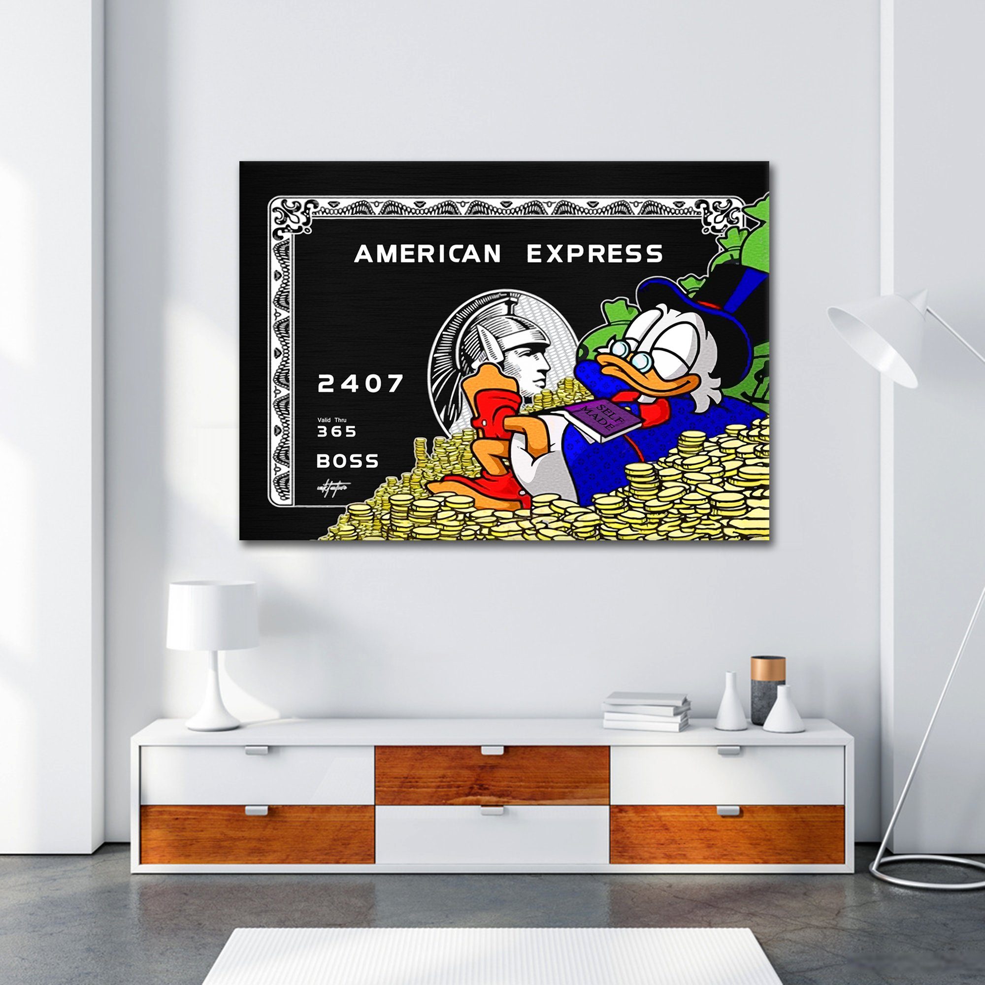 ArtMind XXL-Wandbild Dagobert - American Express, Premium Wandbilder als Poster